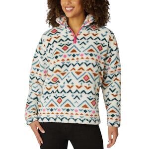 Eddie Bauer XXL Sherpa Lined Aztec Fleece Pullover Cabin Cozy